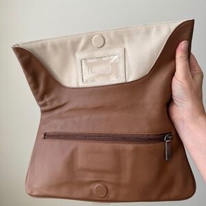 HOBO Bags Soft Brown Leather Folded Clutch Bag
